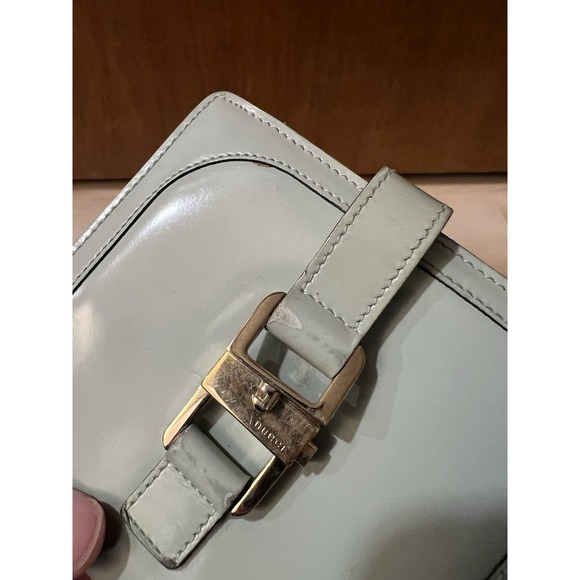 Gucci Patent Leather‎ Compact Wallet Jackie Closure Silver Hardware Light Mint - Picture 5 of 16